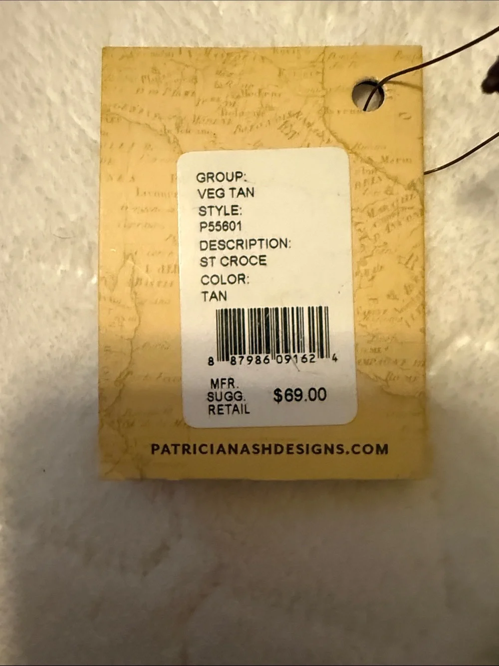 Patricia Nash Tan Leather Wristlet Clutch